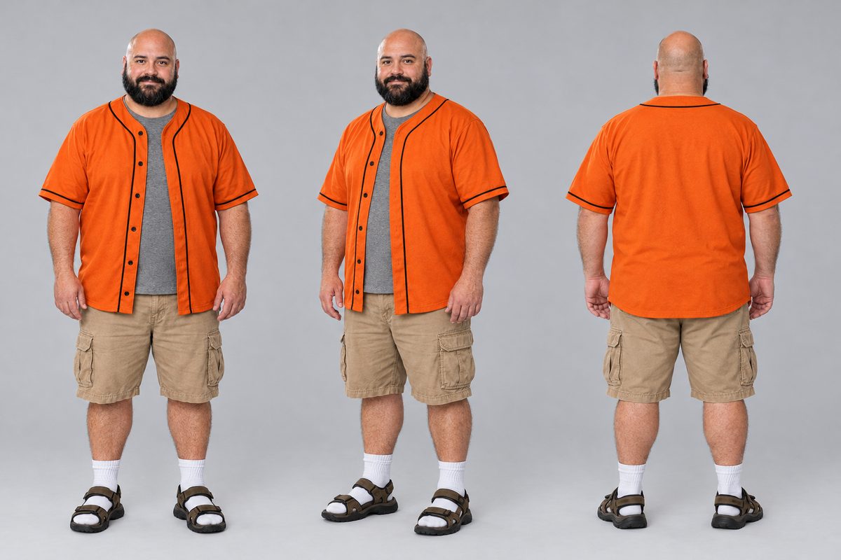 Avi front, three-quarter and back