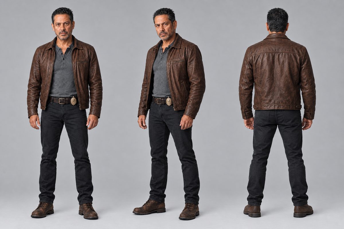 Rafael Ortiz front, three-quarter and back