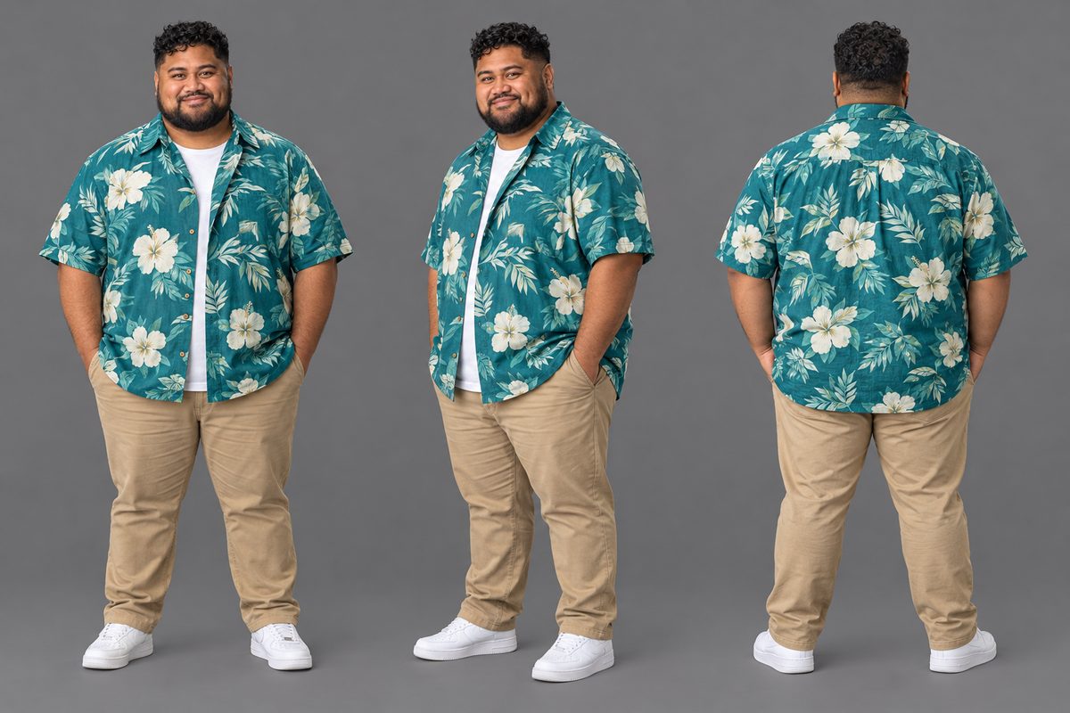 Tavita Faleolo front, three-quarter and back